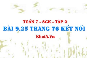 Bài 9.25 trang 76 Toán 7 Kết nối tri thức Tập 2